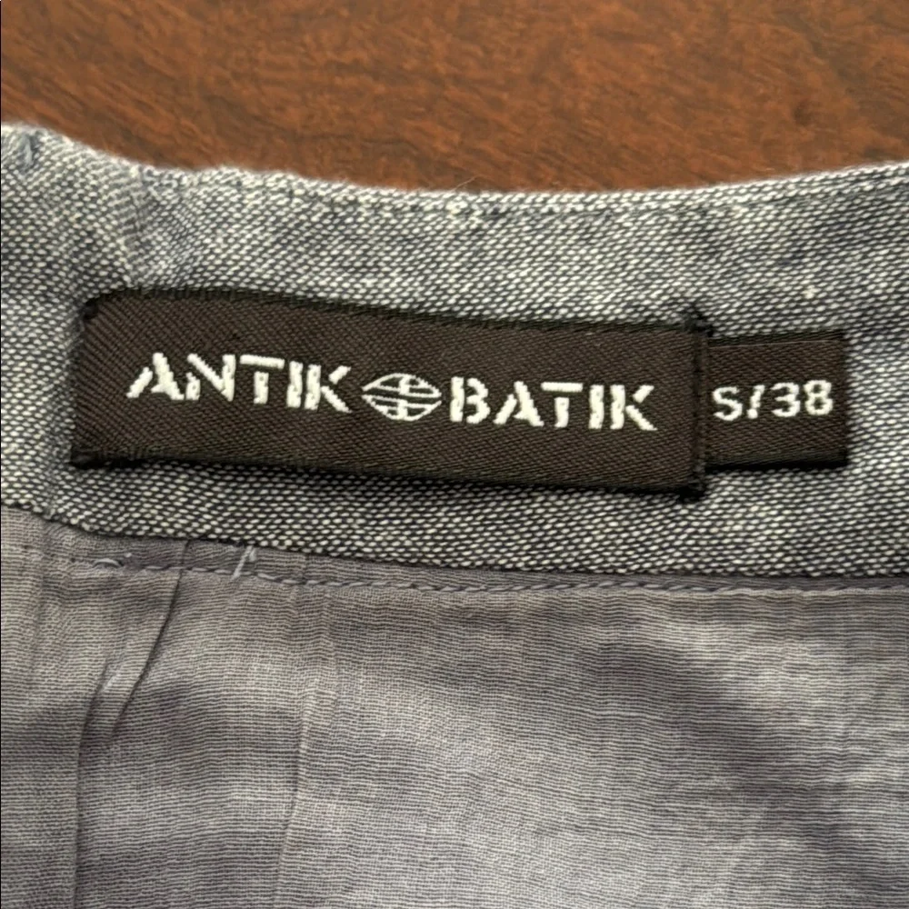 Antik Batik Yellow and Blue Embellished Mini Pencil Skirt Resort Wear